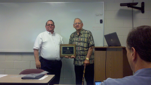 Photo of Allen Stein and Lifetime Achievement Award